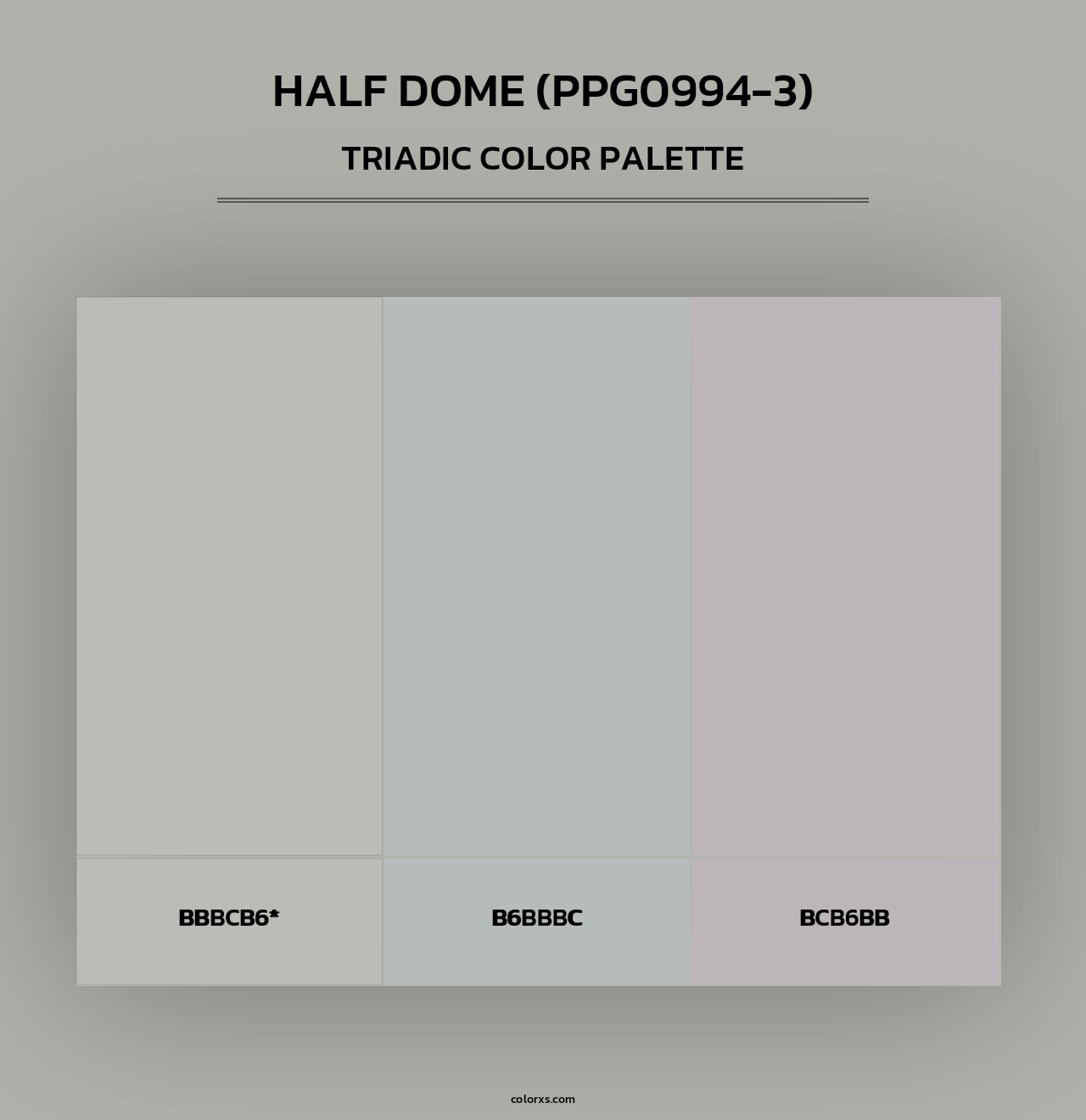 Half Dome (PPG0994-3) - Triadic Color Palette
