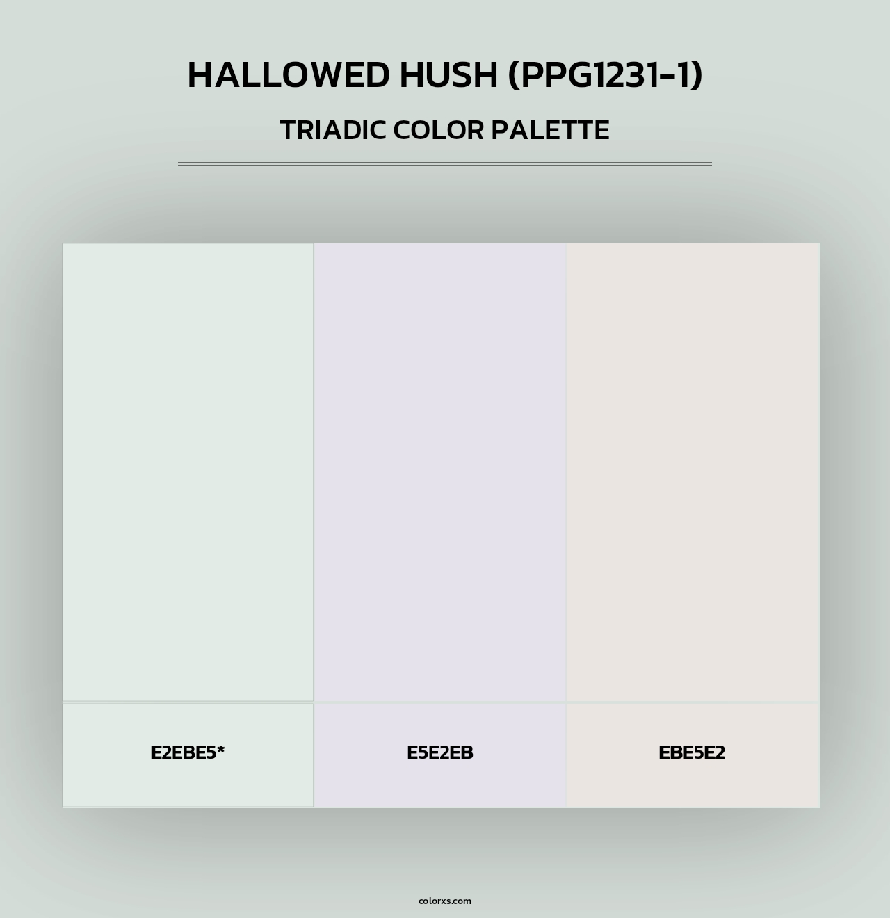 Hallowed Hush (PPG1231-1) - Triadic Color Palette