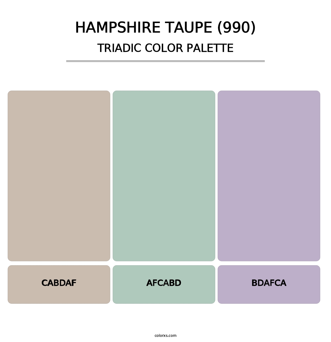 Hampshire Taupe (990) - Triadic Color Palette