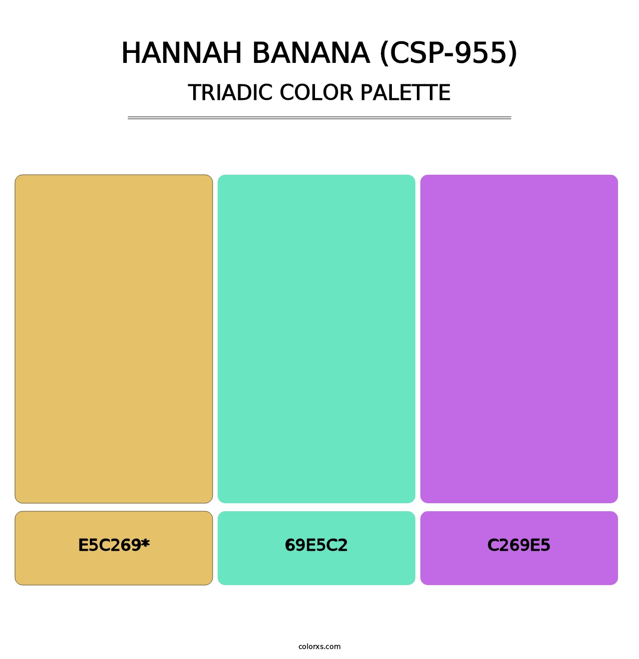 Hannah Banana (CSP-955) - Triadic Color Palette
