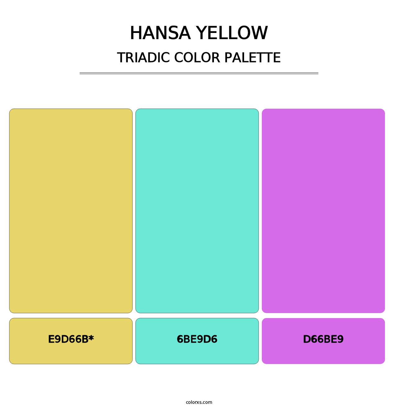 Hansa Yellow - Triadic Color Palette