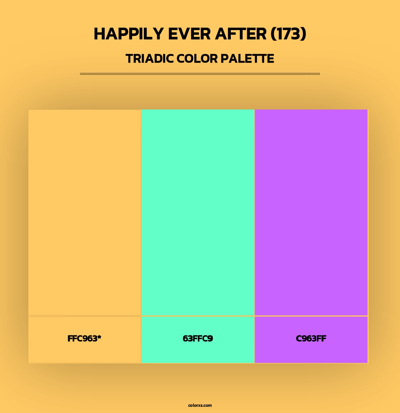 Happily Ever After (173) - Triadic Color Palette