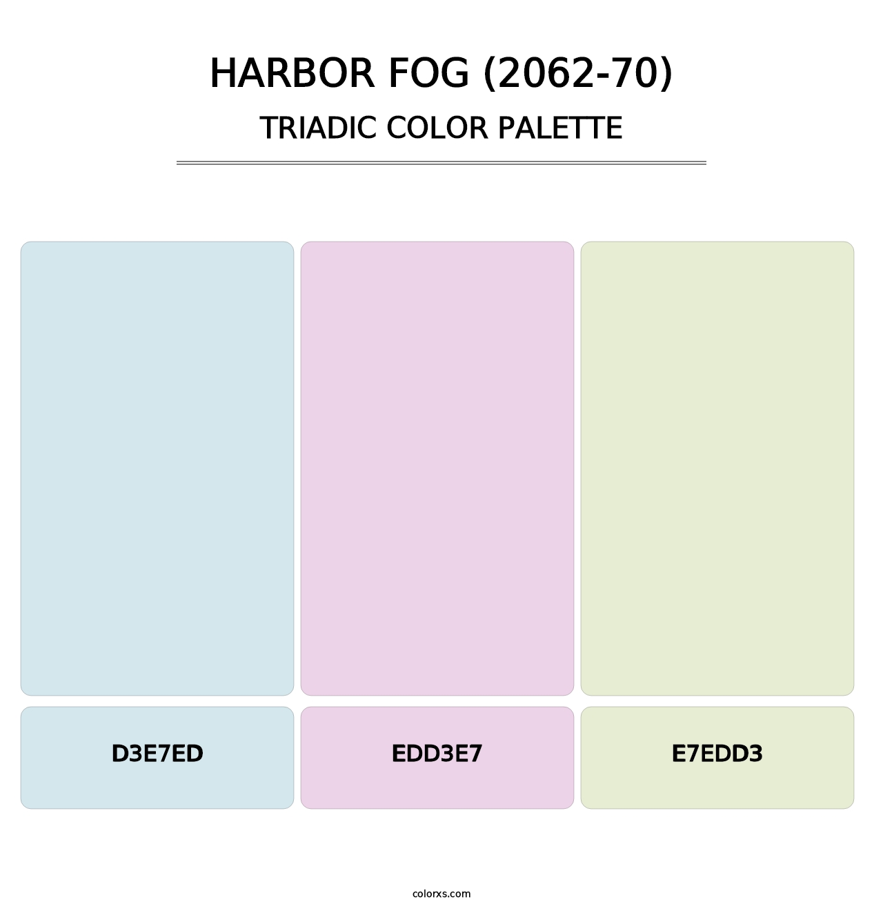 Harbor Fog (2062-70) - Triadic Color Palette