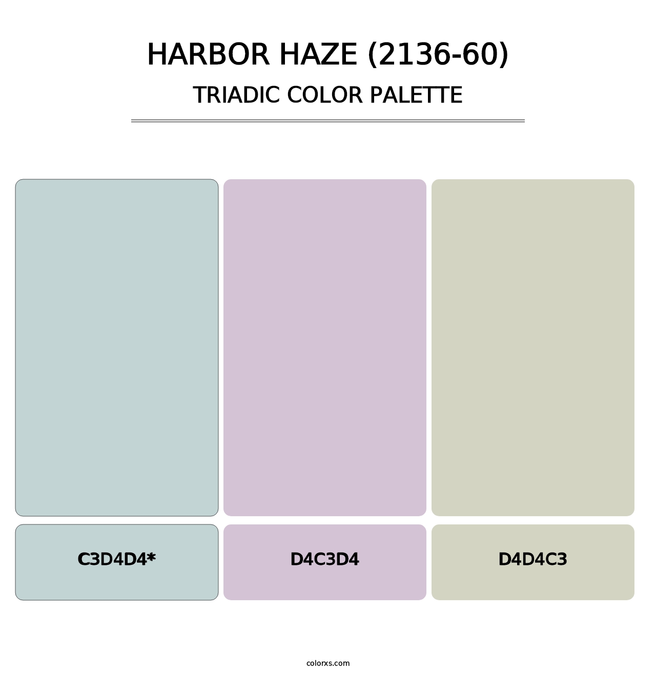 Harbor Haze (2136-60) - Triadic Color Palette