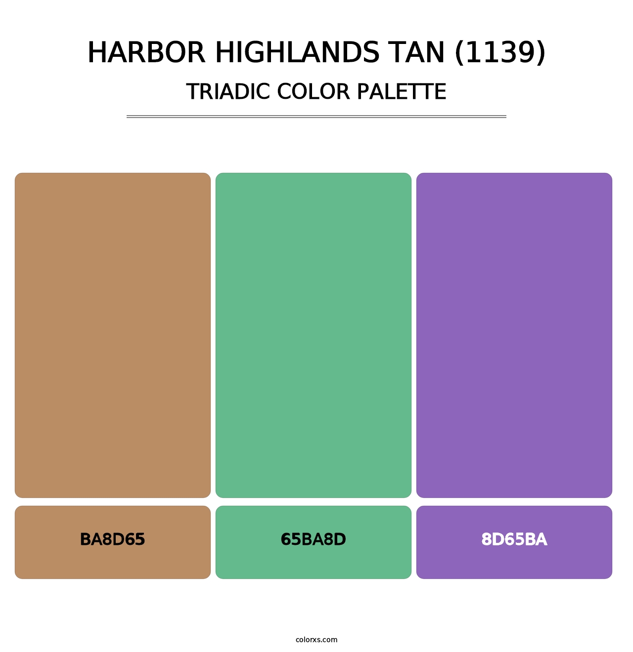 Harbor Highlands Tan (1139) - Triadic Color Palette