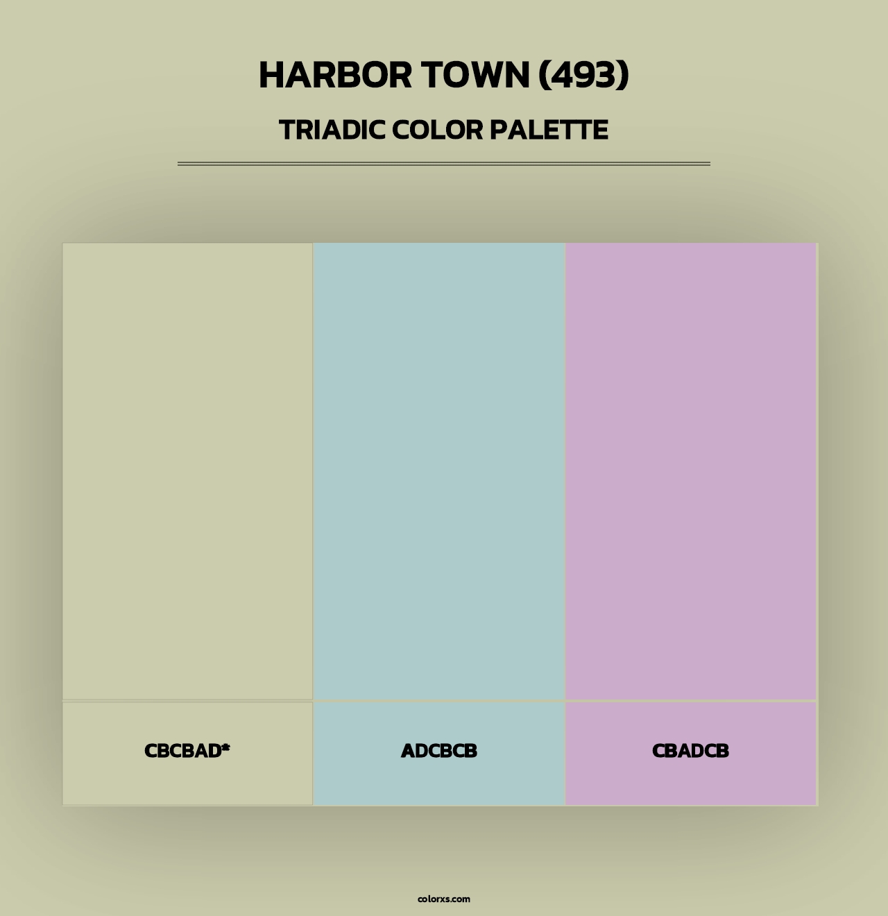Harbor Town (493) - Triadic Color Palette