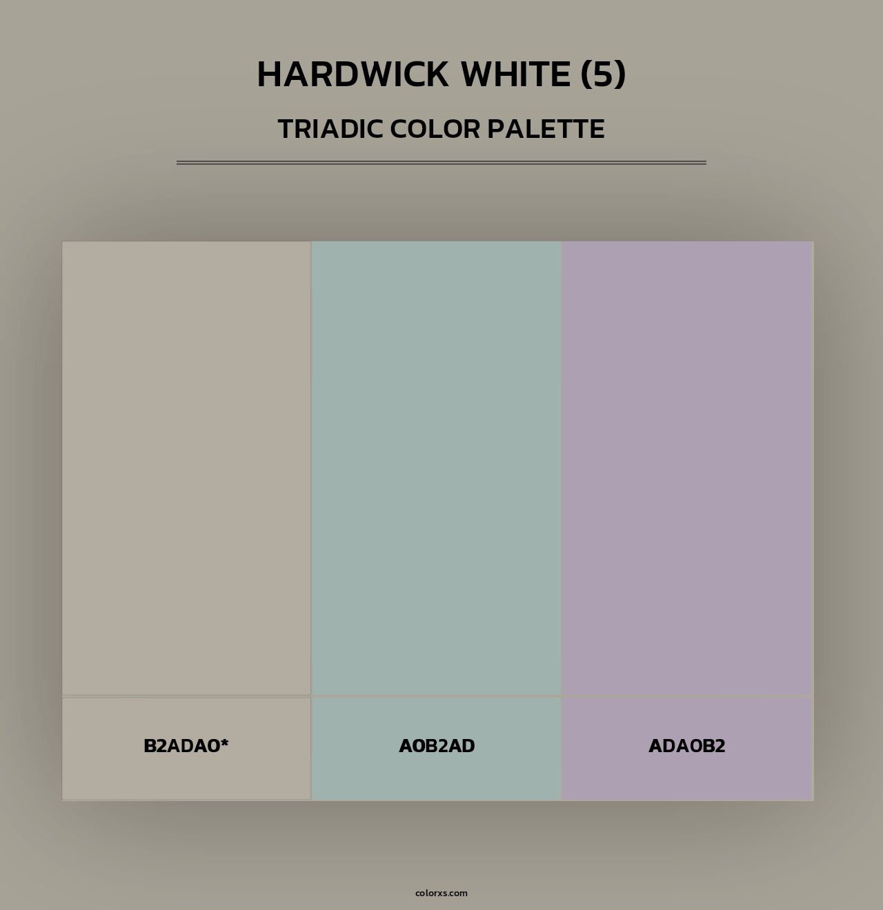 Hardwick White (5) - Triadic Color Palette