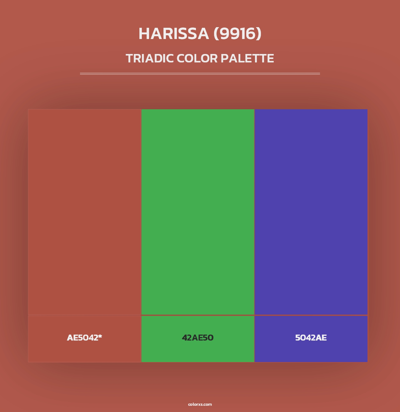 Harissa (9916) - Triadic Color Palette