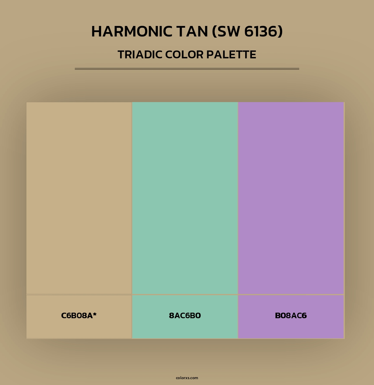 Harmonic Tan (SW 6136) - Triadic Color Palette