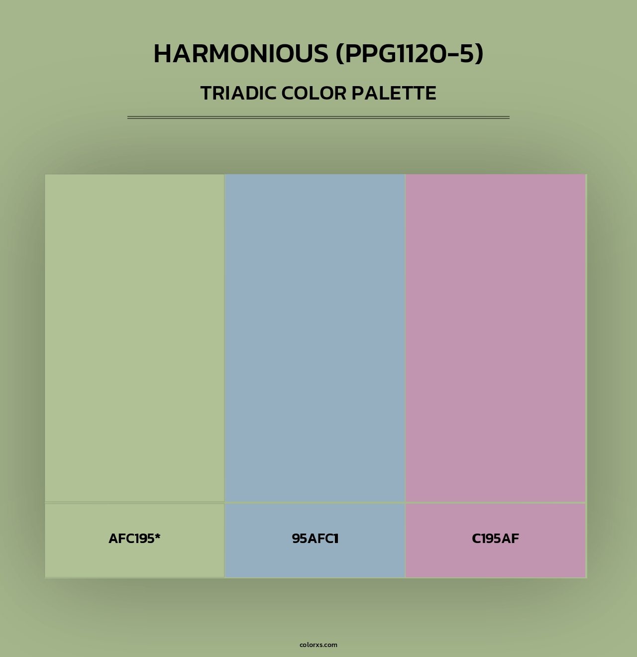 Harmonious (PPG1120-5) - Triadic Color Palette