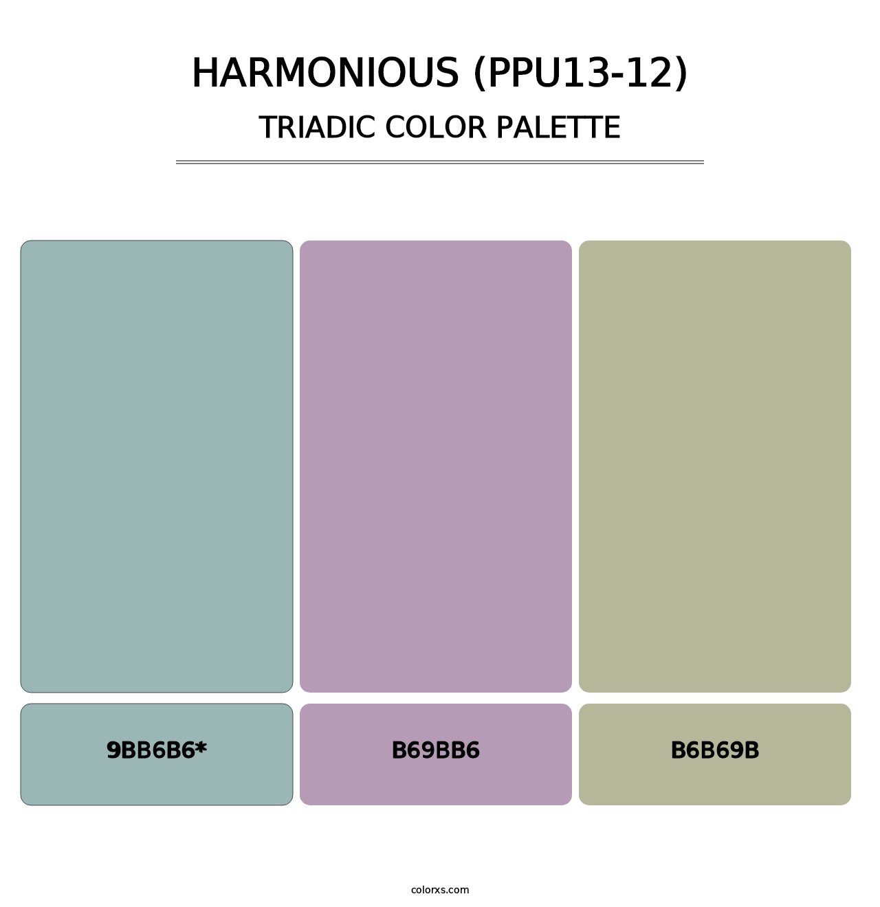 Harmonious (PPU13-12) - Triadic Color Palette