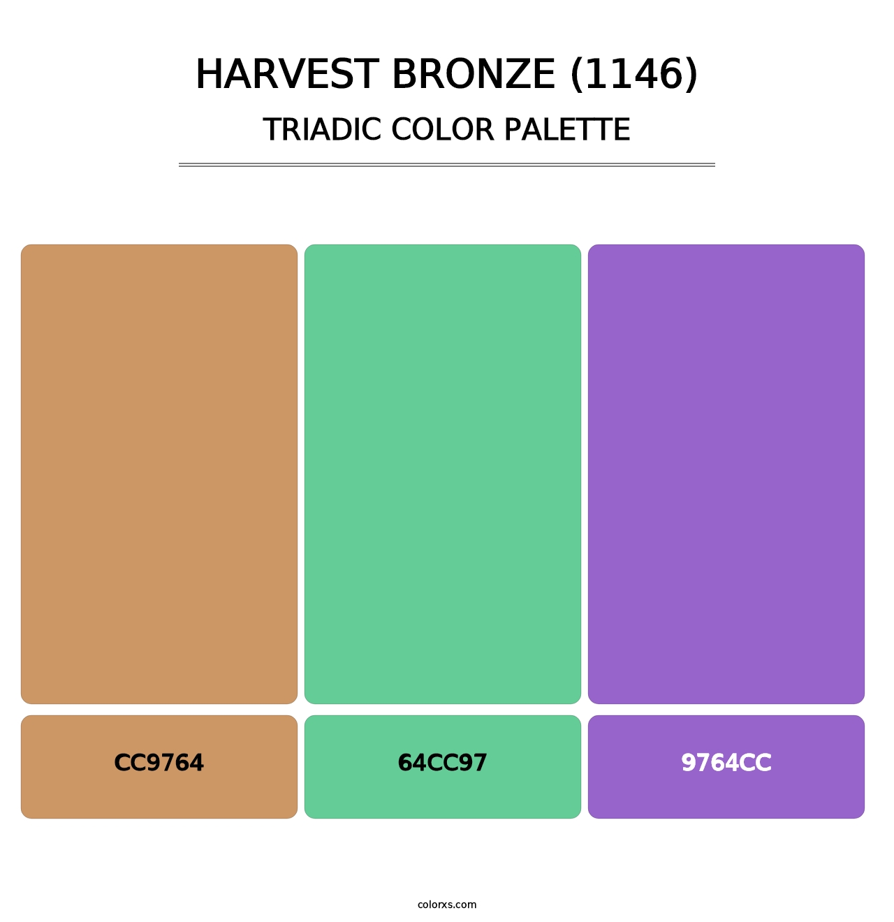 Harvest Bronze (1146) - Triadic Color Palette