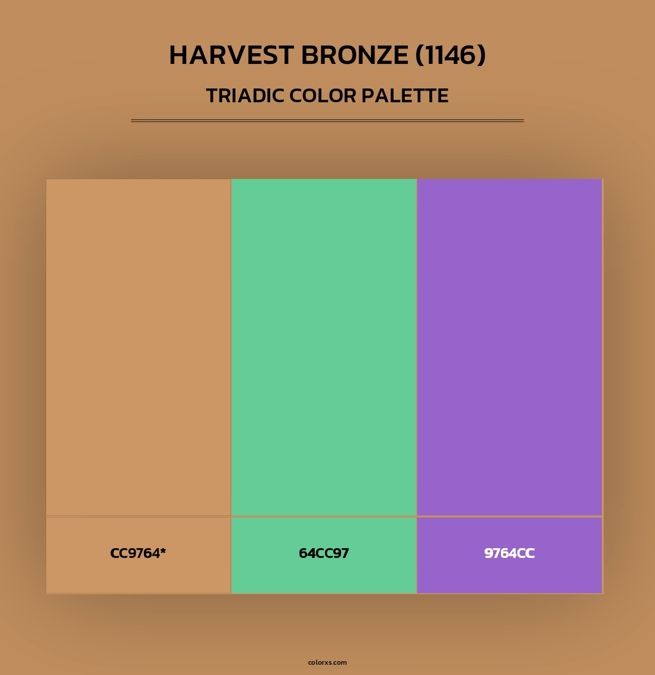 Harvest Bronze (1146) - Triadic Color Palette