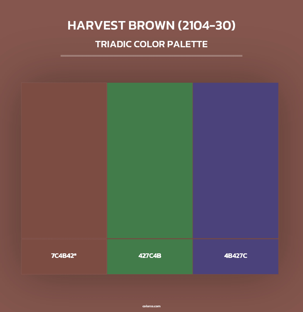 Harvest Brown (2104-30) - Triadic Color Palette