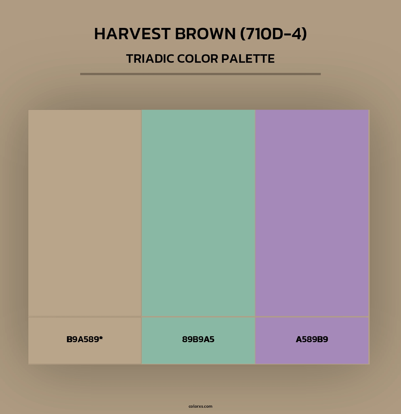 Harvest Brown (710D-4) - Triadic Color Palette