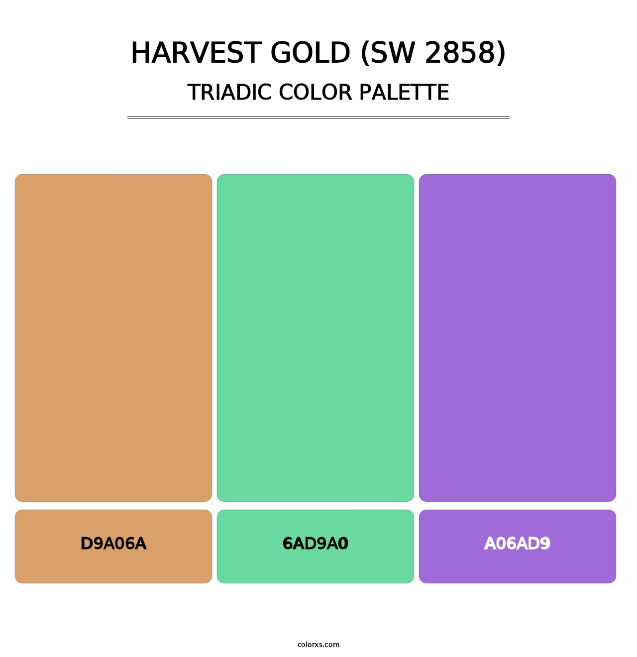 Harvest Gold (SW 2858) - Triadic Color Palette