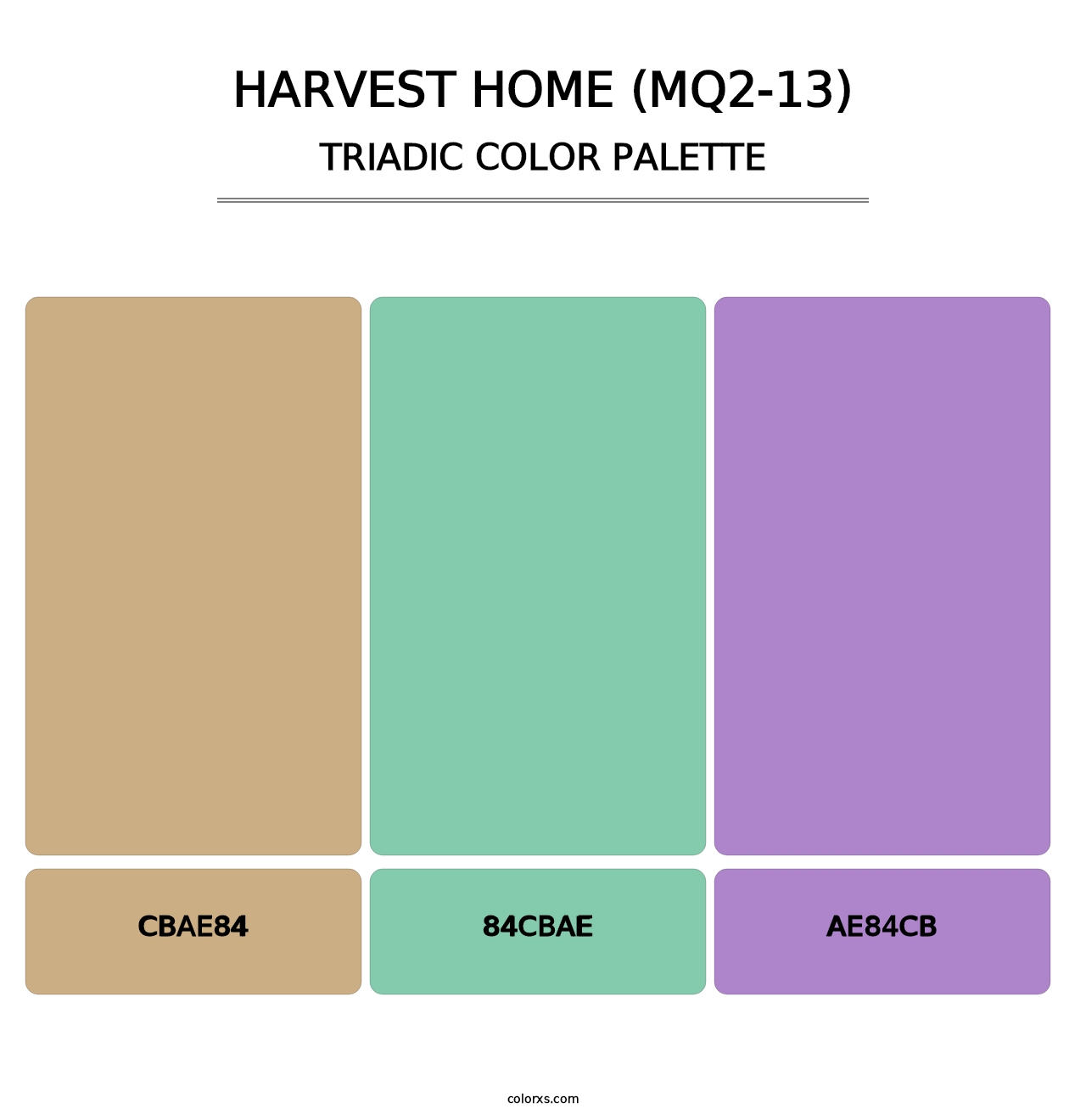 Harvest Home (MQ2-13) - Triadic Color Palette