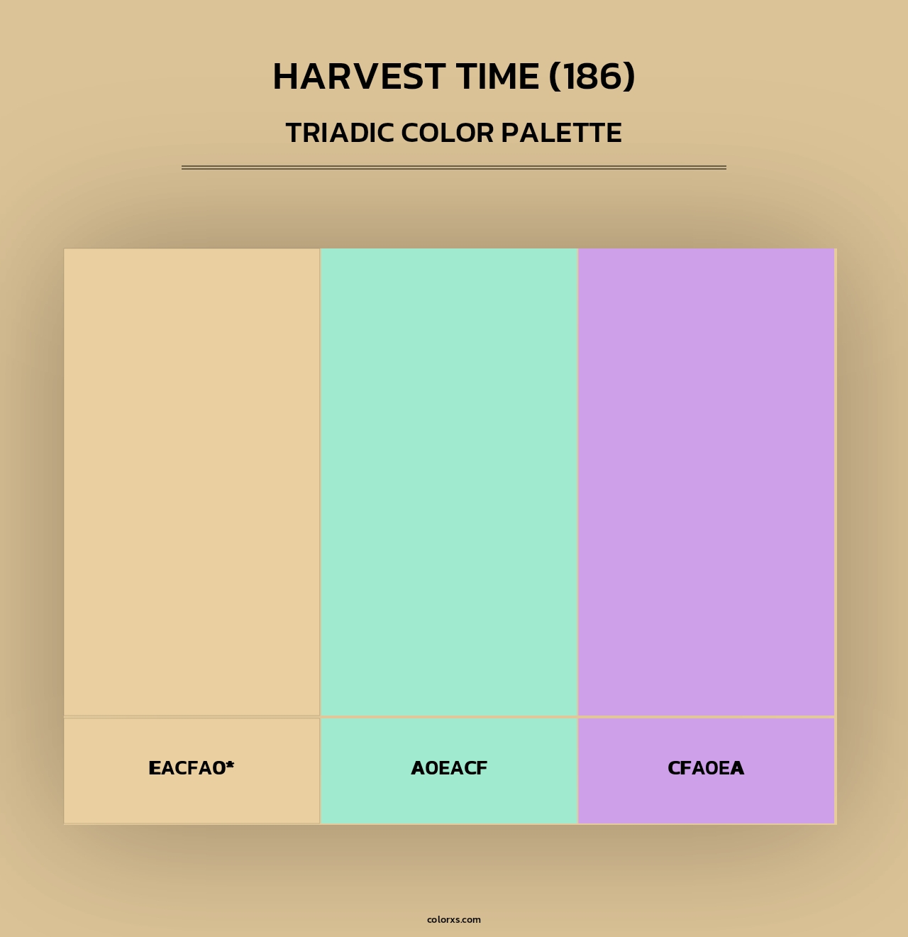 Harvest Time (186) - Triadic Color Palette