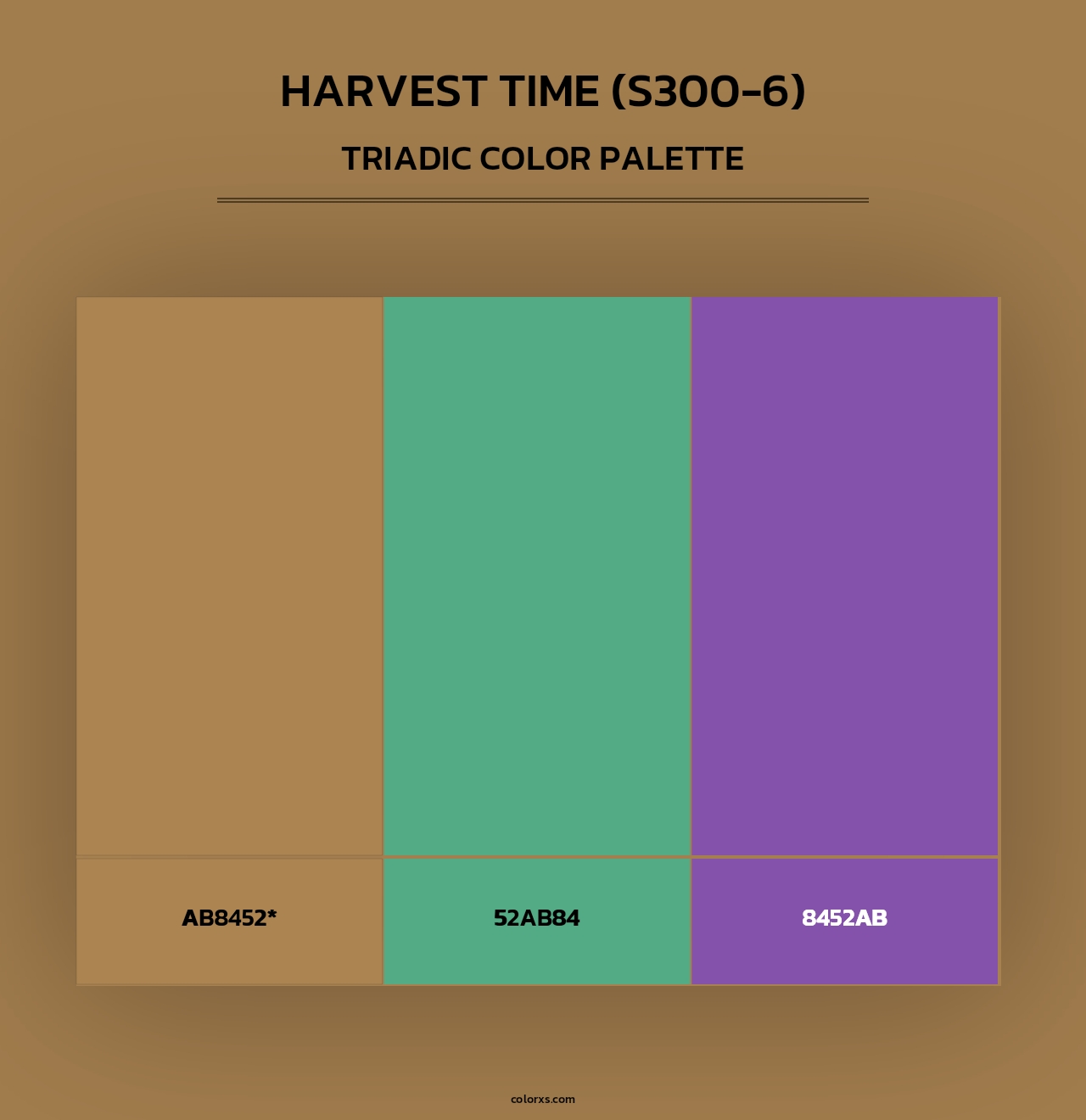 Harvest Time (S300-6) - Triadic Color Palette