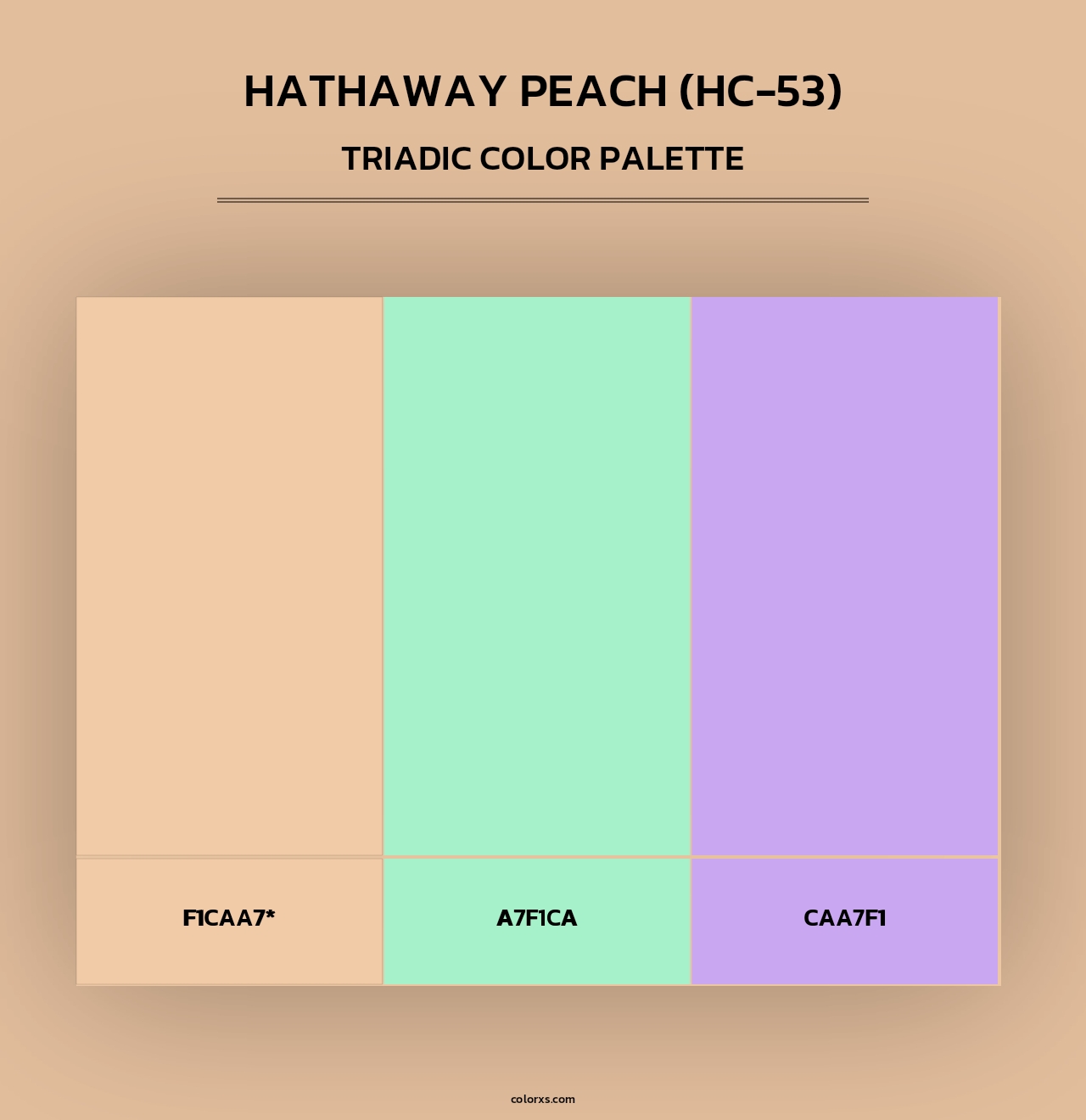 Hathaway Peach (HC-53) - Triadic Color Palette
