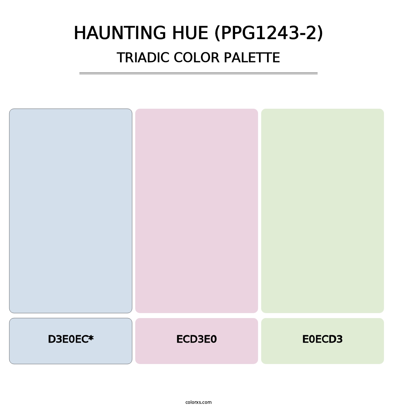 Haunting Hue (PPG1243-2) - Triadic Color Palette