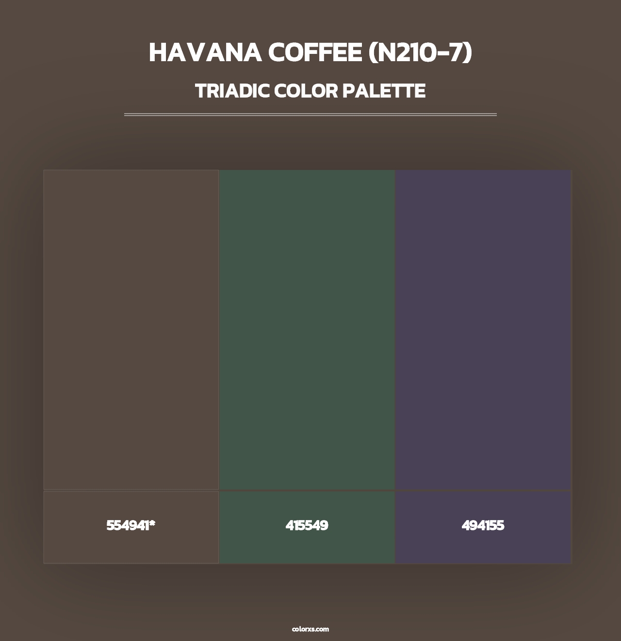 Havana Coffee (N210-7) - Triadic Color Palette