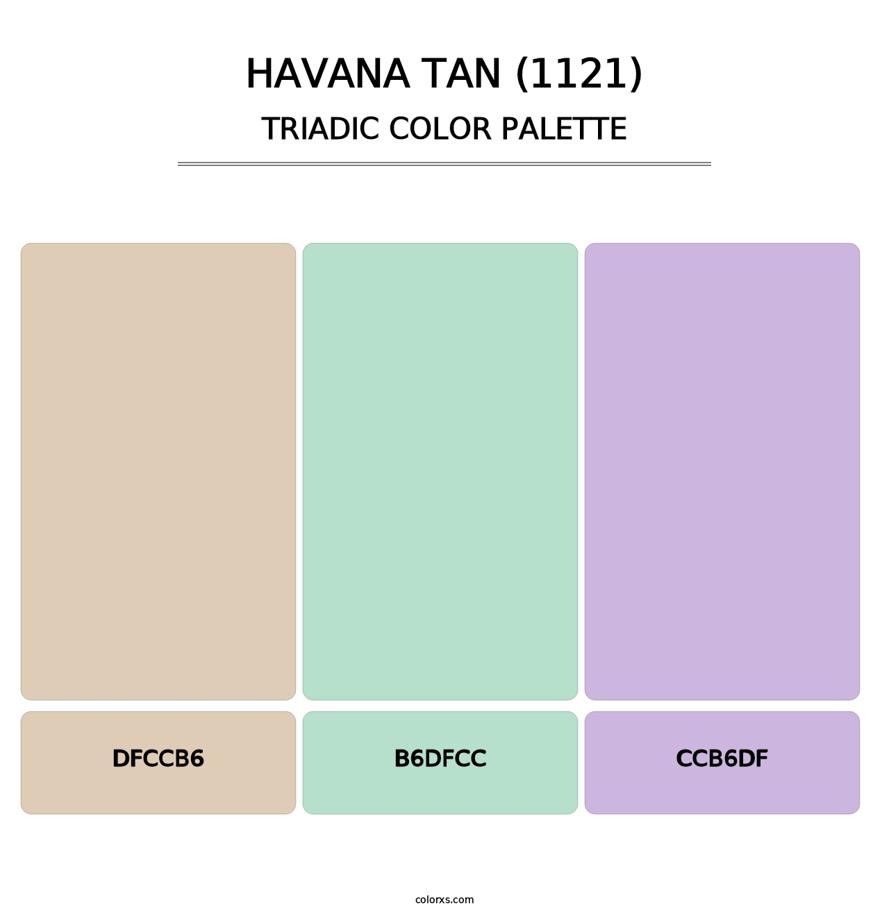 Havana Tan (1121) - Triadic Color Palette