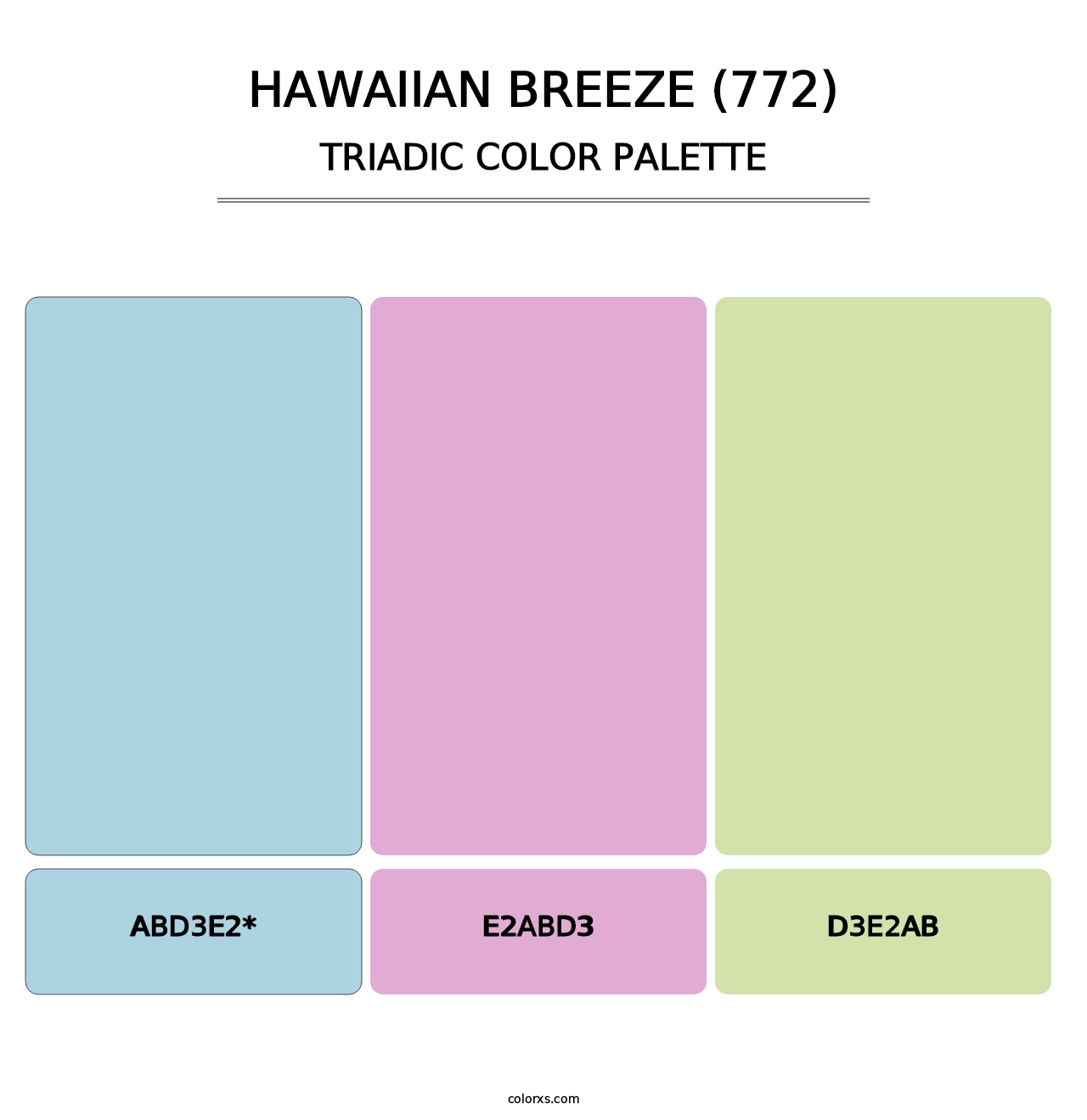 Hawaiian Breeze (772) - Triadic Color Palette