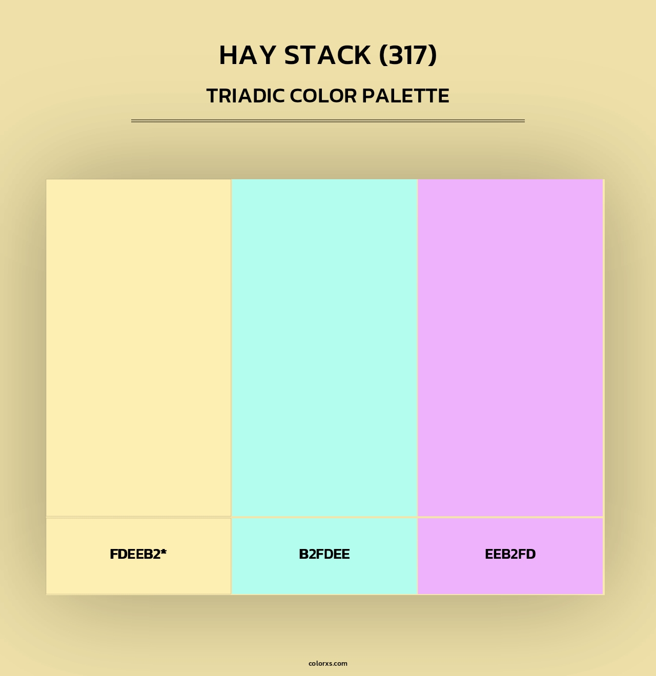 Hay Stack (317) - Triadic Color Palette