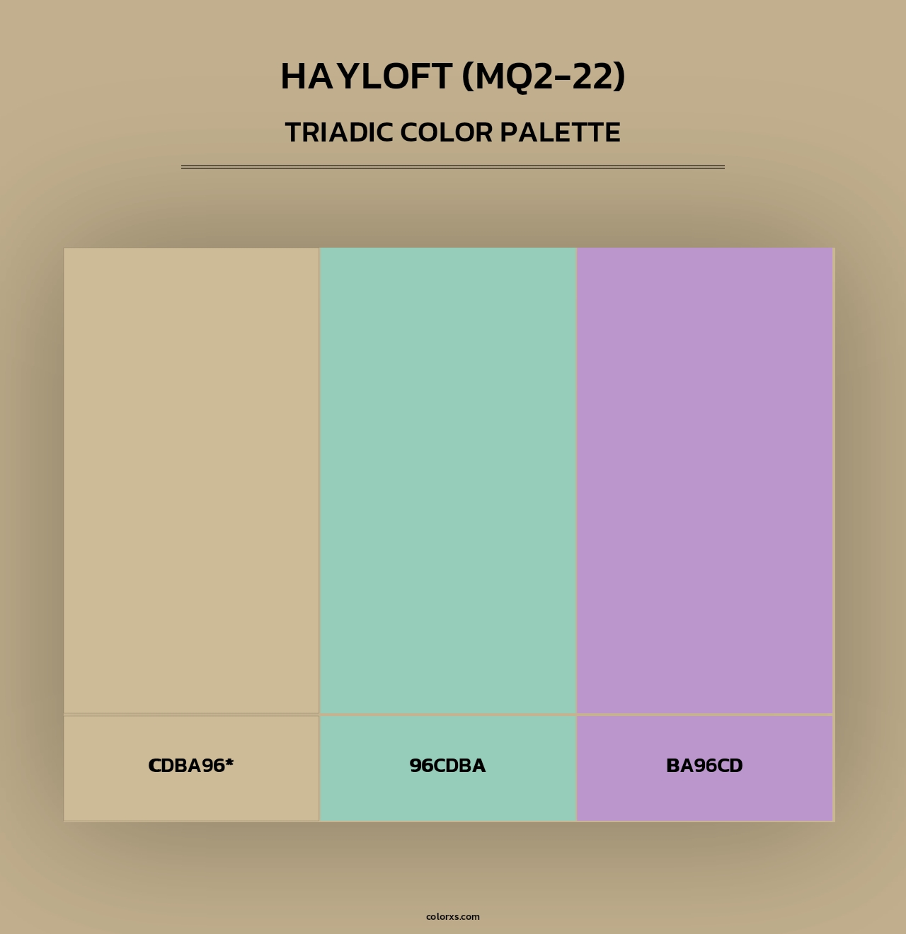 Hayloft (MQ2-22) - Triadic Color Palette