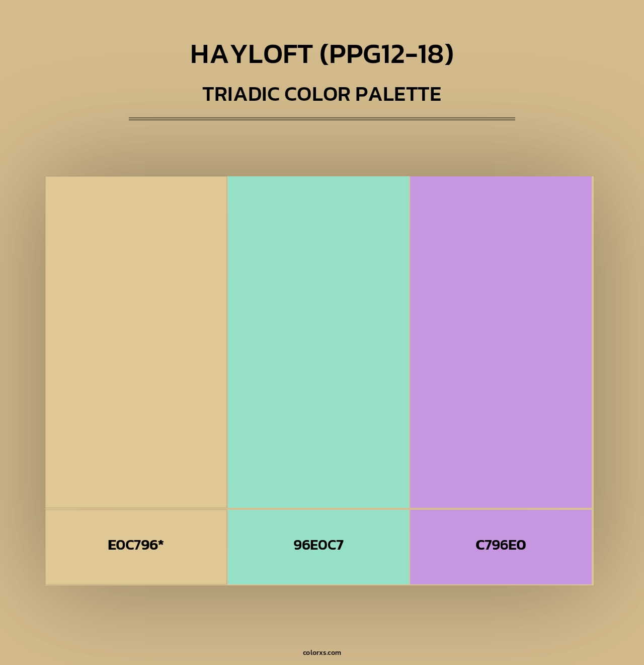 Hayloft (PPG12-18) - Triadic Color Palette