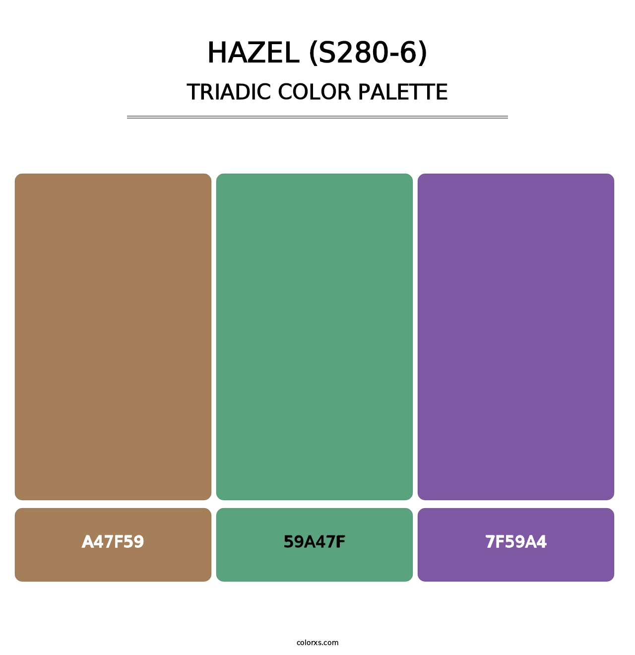 Hazel (S280-6) - Triadic Color Palette