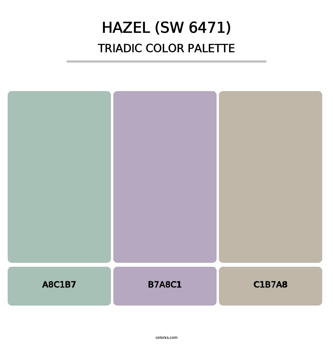 Hazel (SW 6471) - Triadic Color Palette