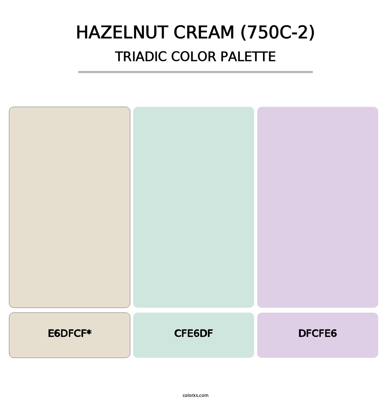 Hazelnut Cream (750C-2) - Triadic Color Palette