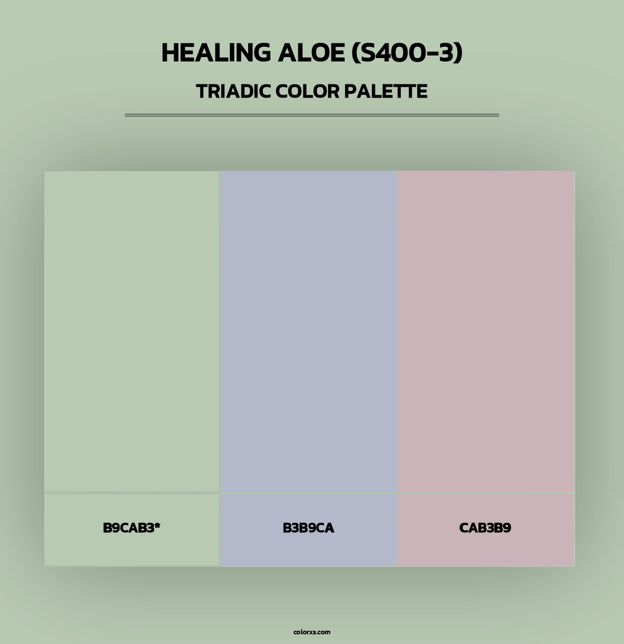 Healing Aloe (S400-3) - Triadic Color Palette