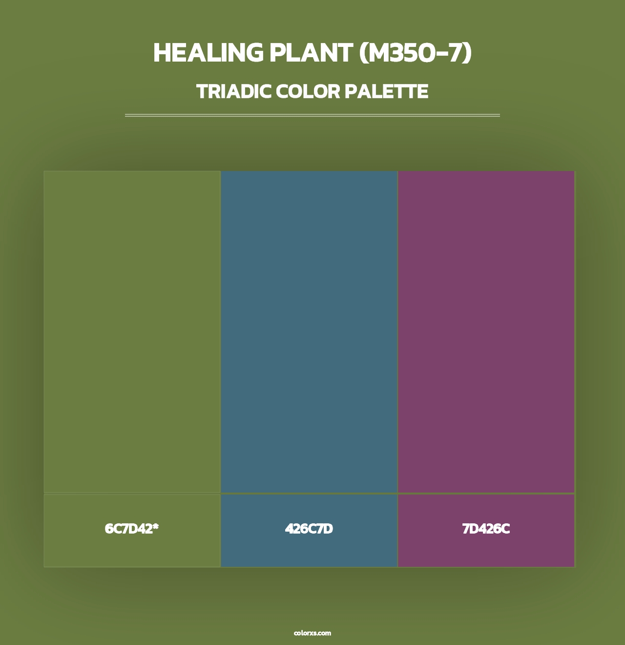 Healing Plant (M350-7) - Triadic Color Palette