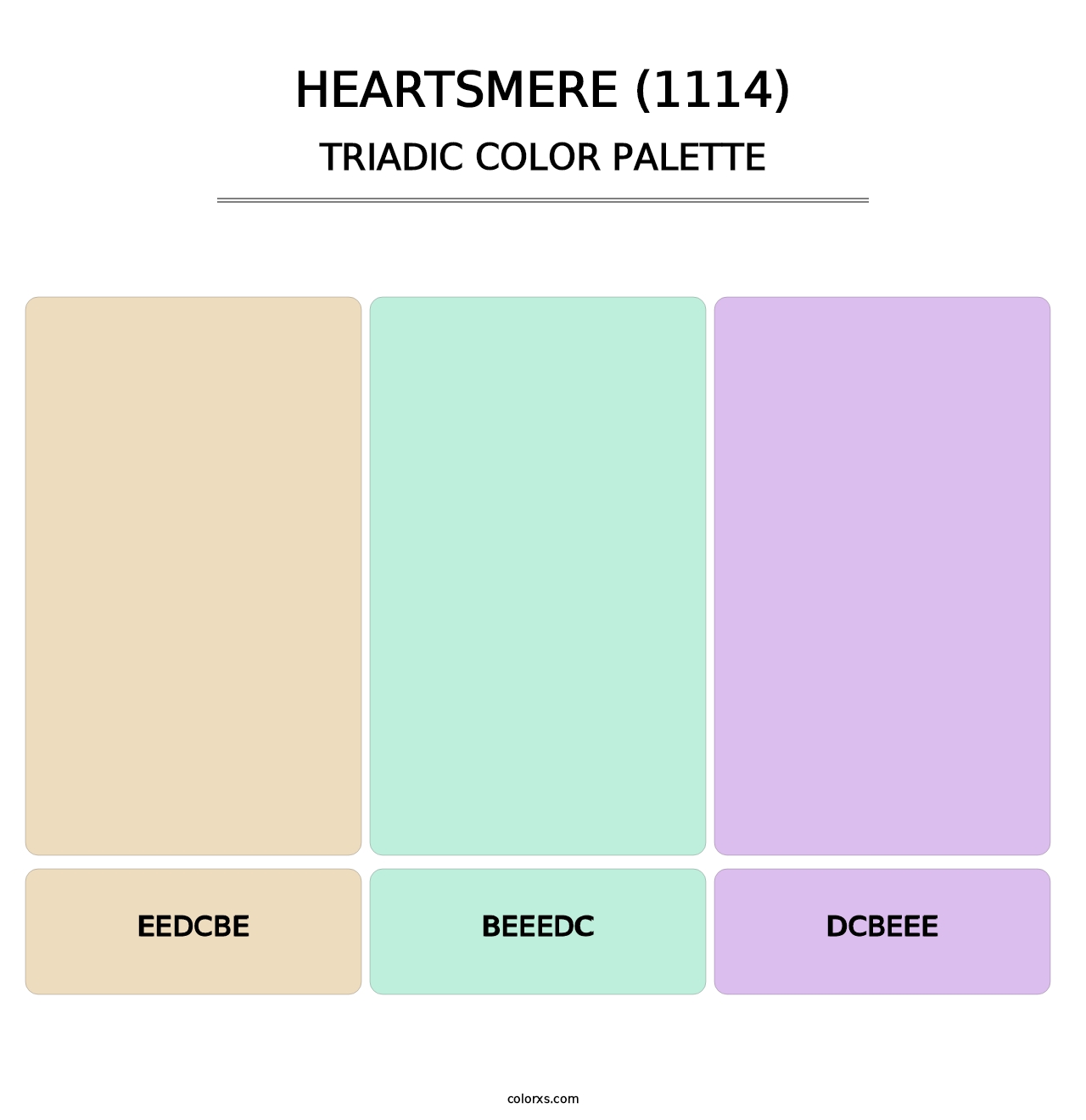 Heartsmere (1114) - Triadic Color Palette