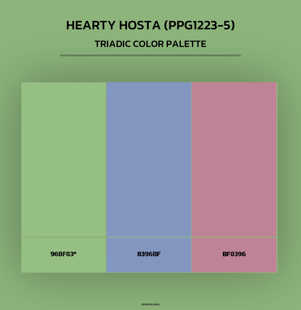 Hearty Hosta (PPG1223-5) - Triadic Color Palette