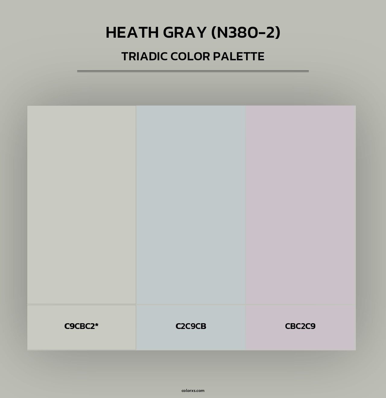 Heath Gray (N380-2) - Triadic Color Palette