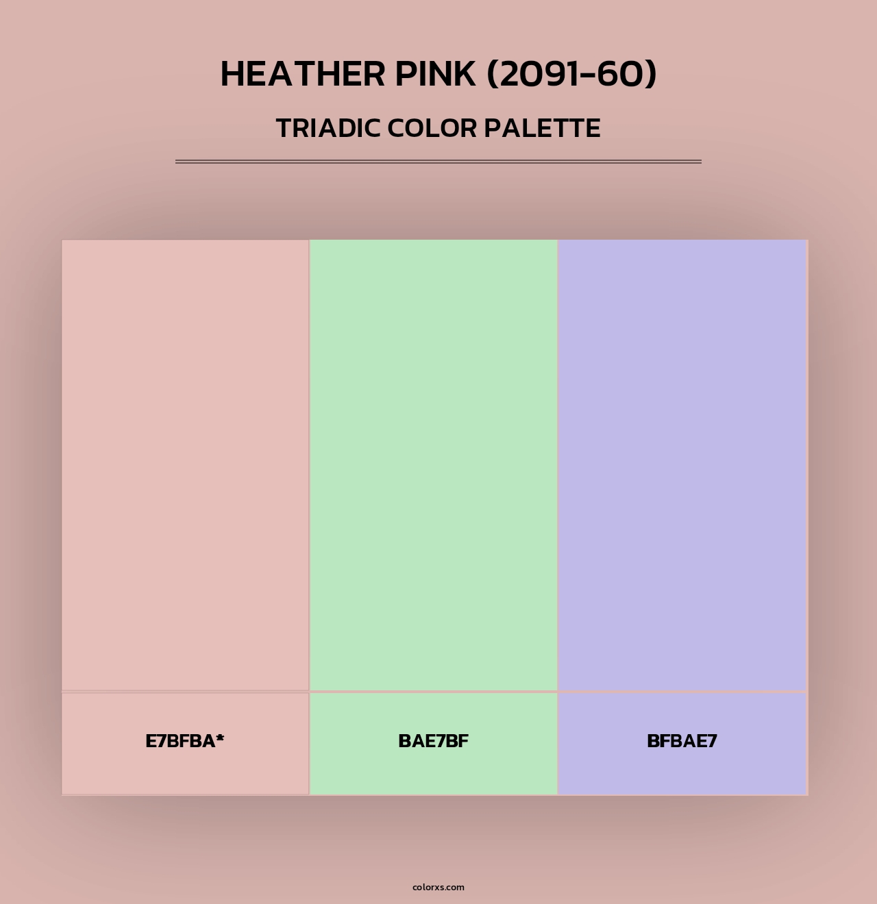 Heather Pink (2091-60) - Triadic Color Palette