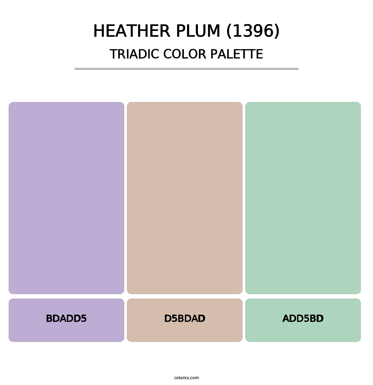 Heather Plum (1396) - Triadic Color Palette