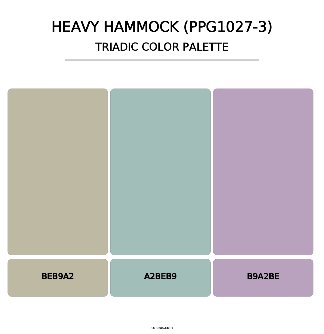 Heavy Hammock (PPG1027-3) - Triadic Color Palette