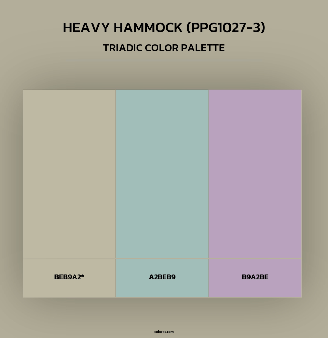 Heavy Hammock (PPG1027-3) - Triadic Color Palette