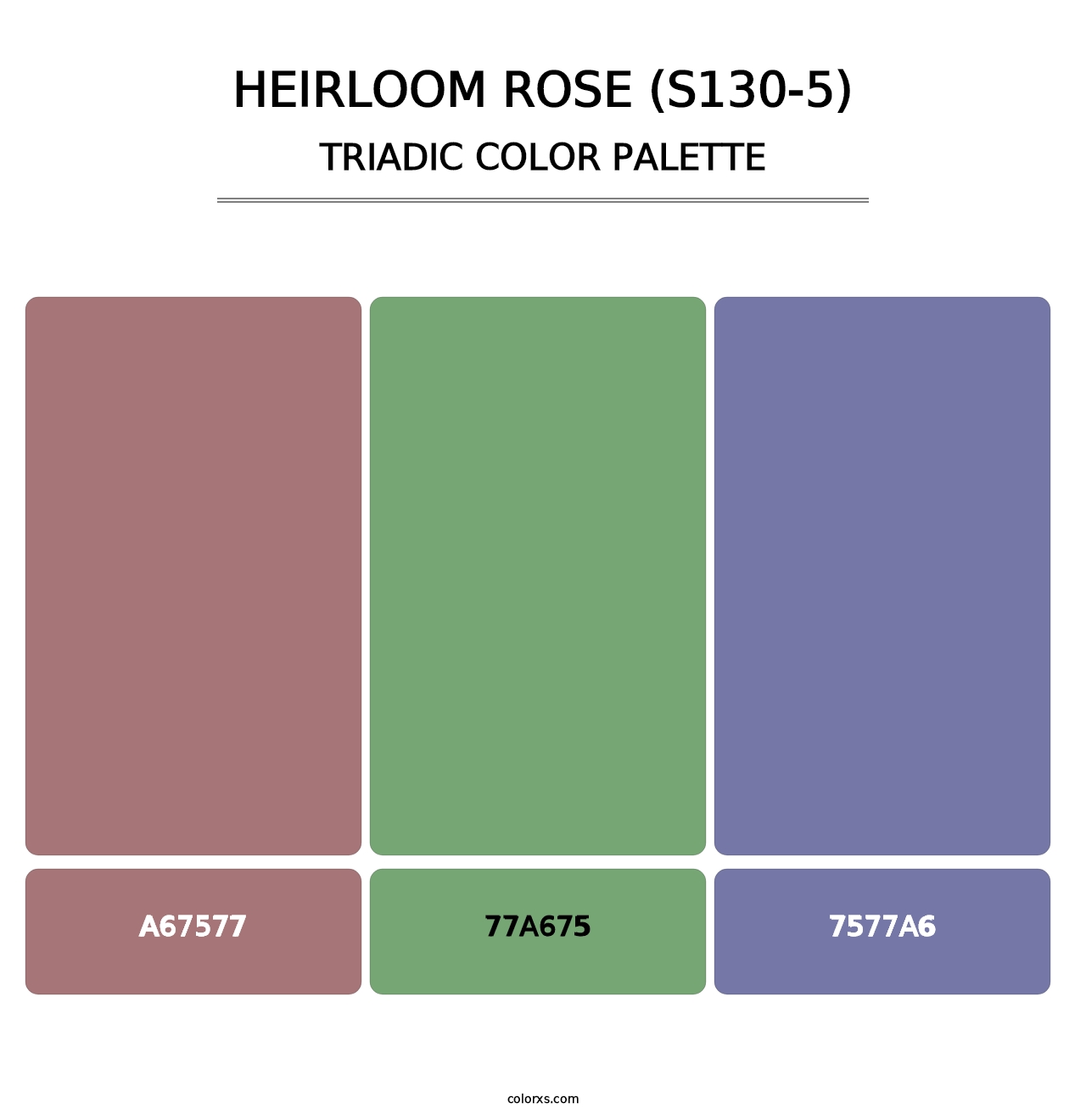 Heirloom Rose (S130-5) - Triadic Color Palette