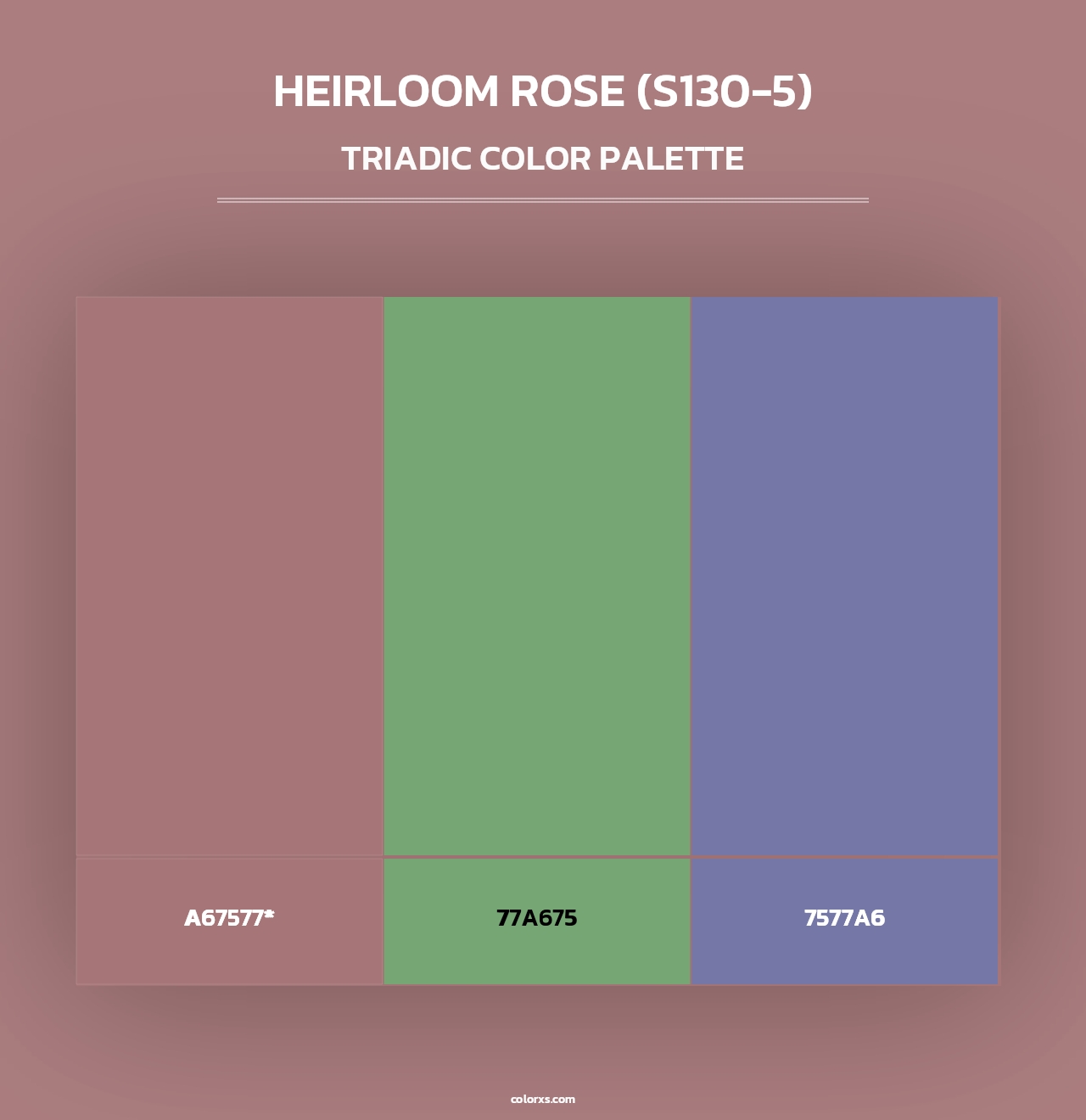 Heirloom Rose (S130-5) - Triadic Color Palette