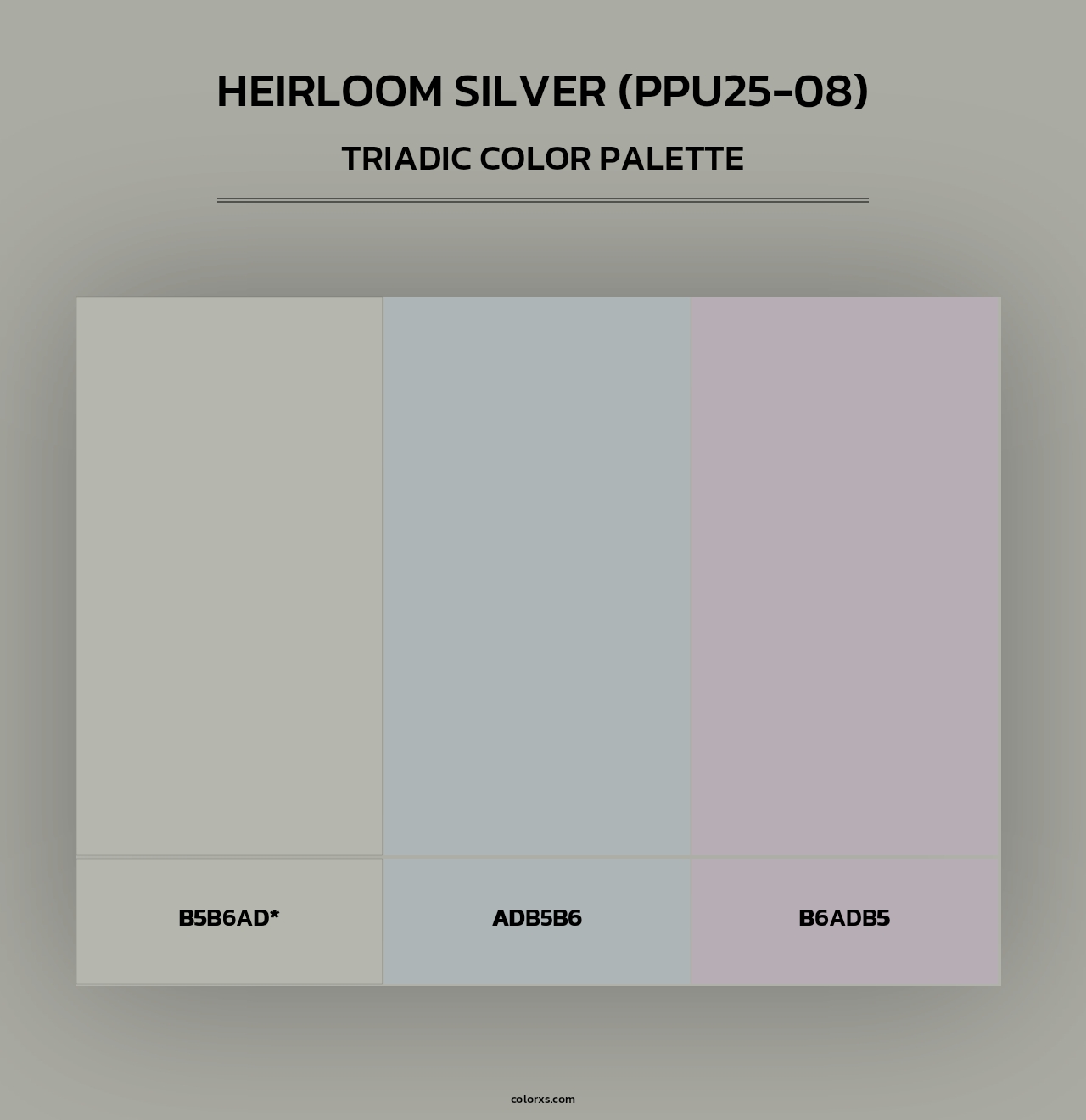 Heirloom Silver (PPU25-08) - Triadic Color Palette