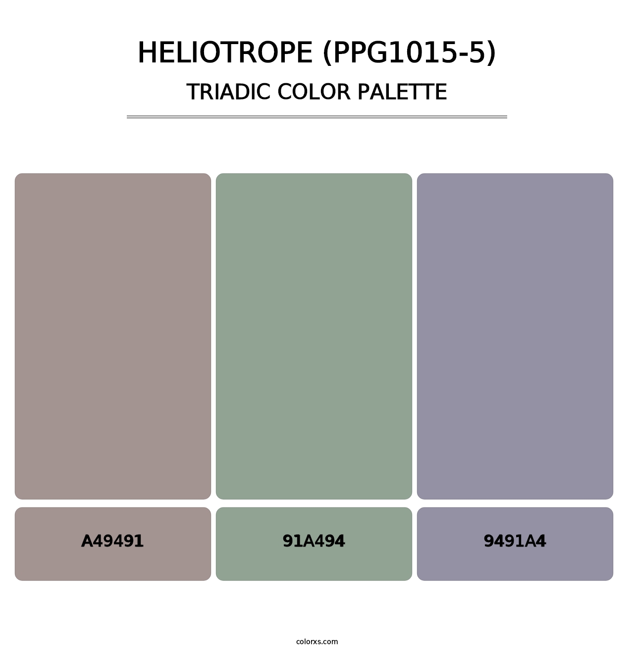 Heliotrope (PPG1015-5) - Triadic Color Palette