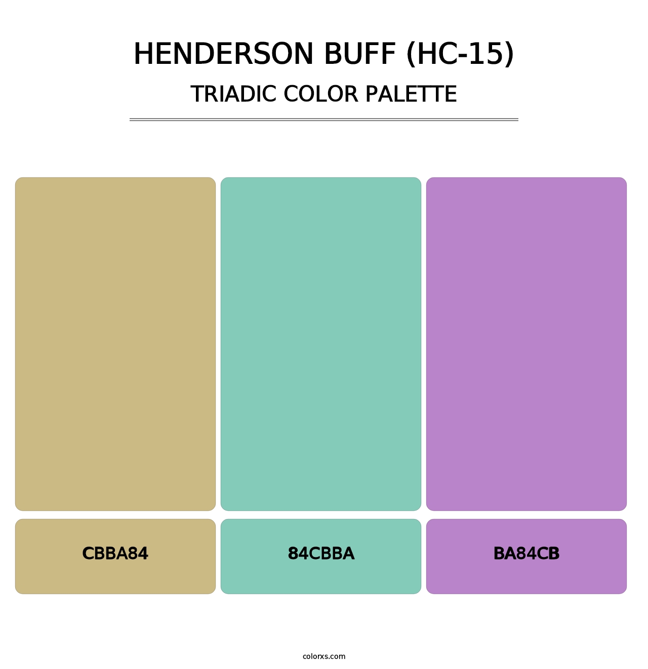 Henderson Buff (HC-15) - Triadic Color Palette
