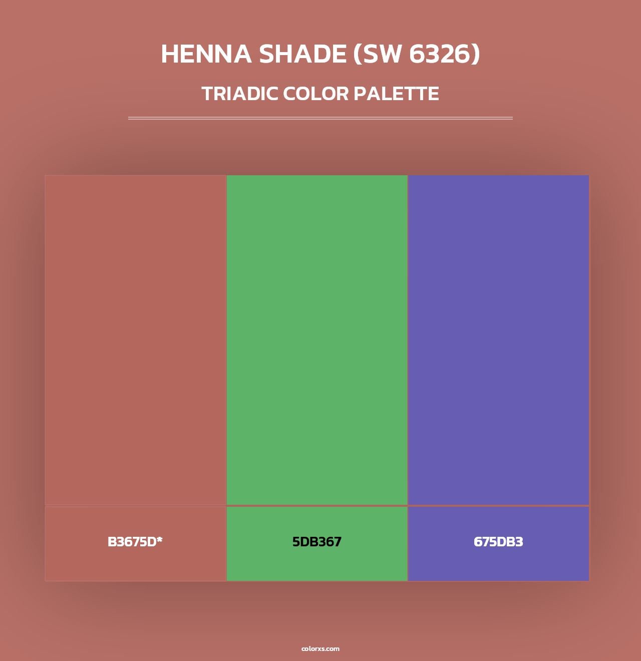 Henna Shade (SW 6326) - Triadic Color Palette