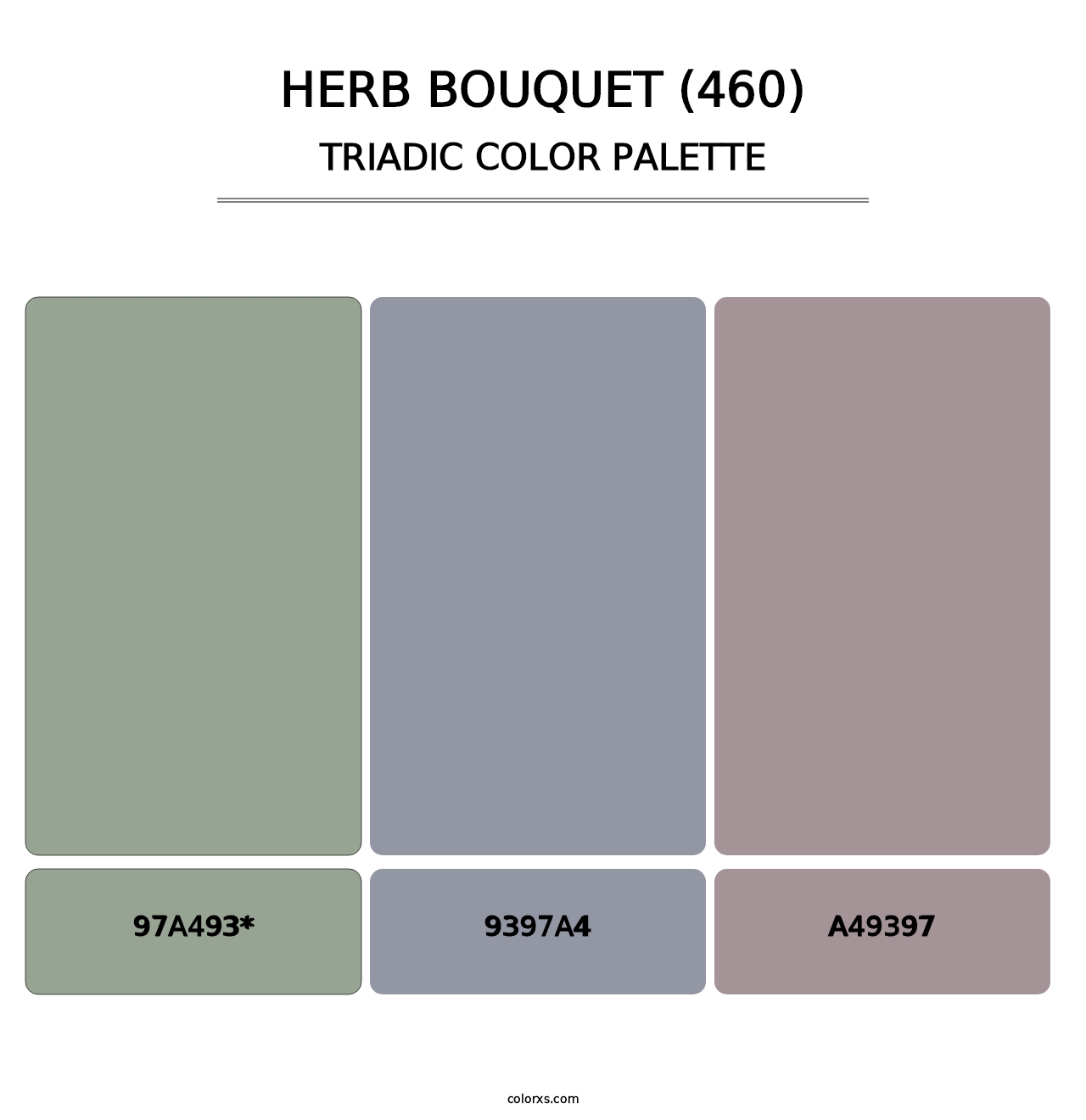 Herb Bouquet (460) - Triadic Color Palette